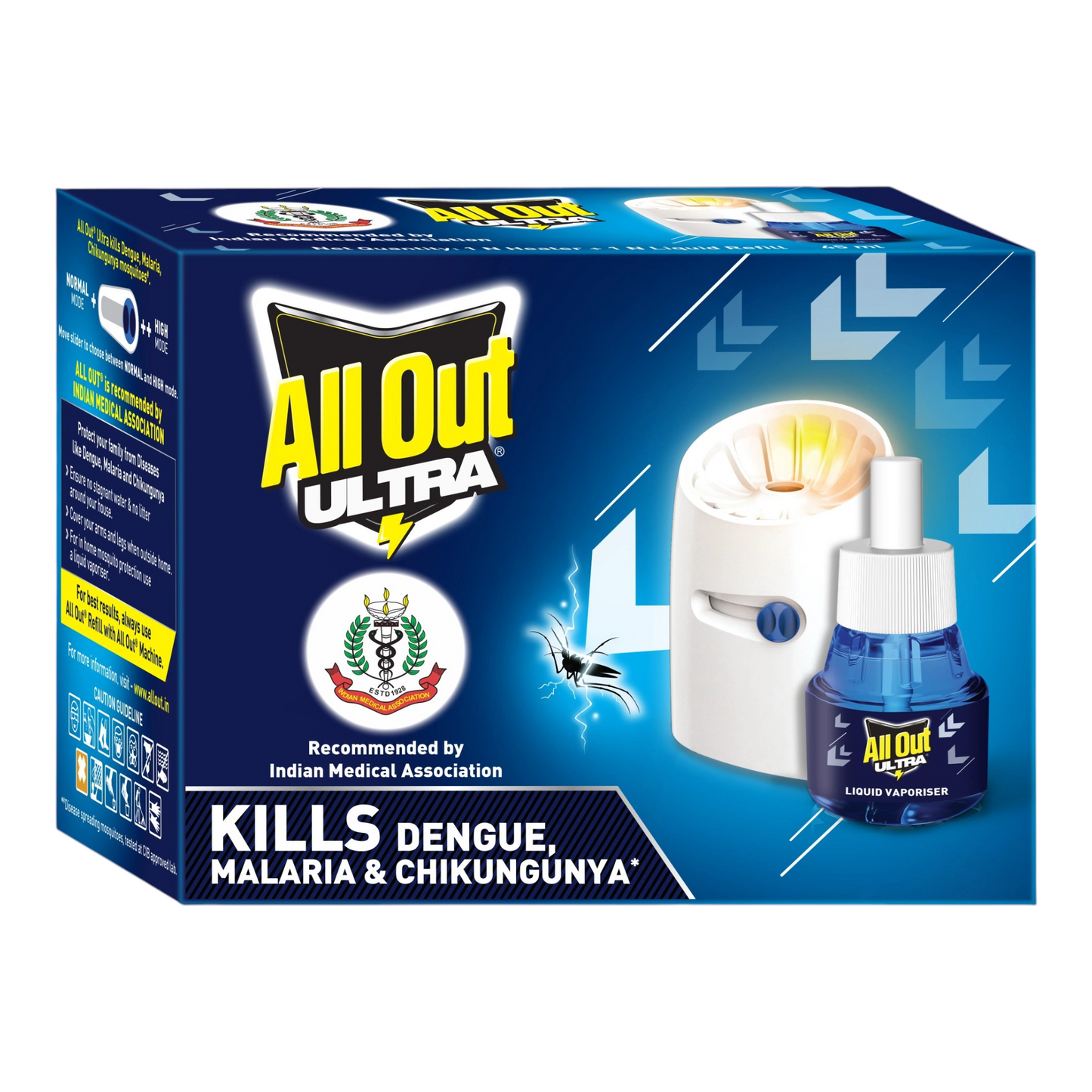 ALL OUT ULTRA Liquid Vaporizer Mosquito Repellent Starter Pack 45ml Machine + Refill