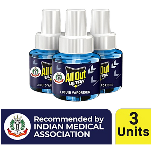 ALL OUT ULTRA Liquid Vaporizer Mosquito Refill 45ml Pack of 3